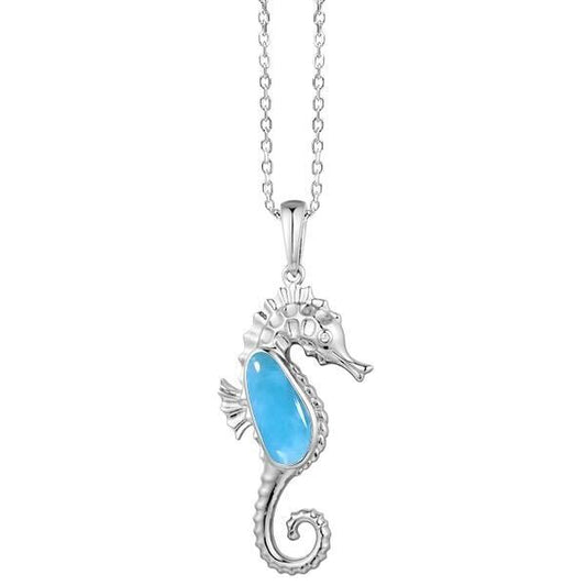 925 Sea Horse Larimar Neacklace