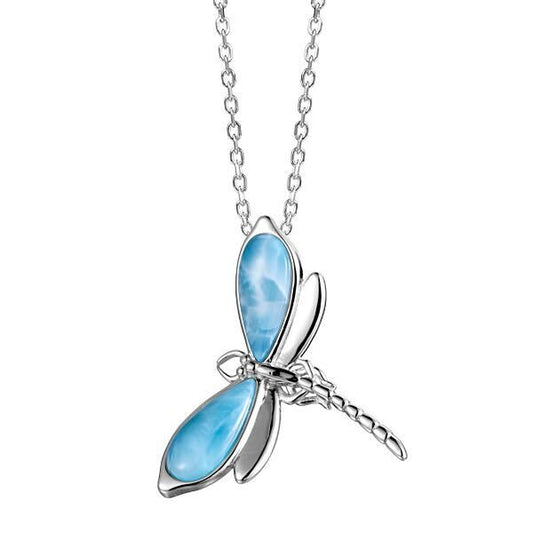 925 Dragon Fly Larimar Neacklace