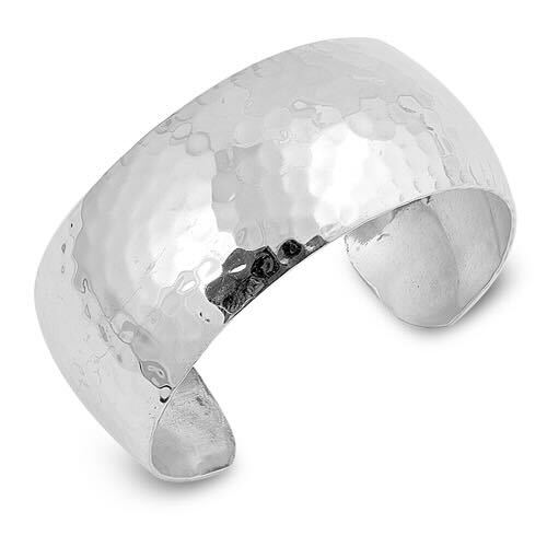 925 Hammered Bangle Bracelet
