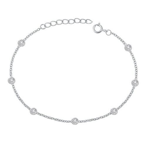 925 Round CZ Bracelet