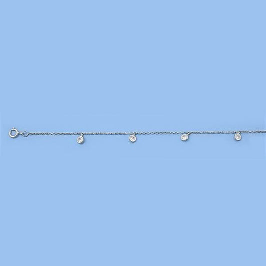 925 CZ Dagling Anklet