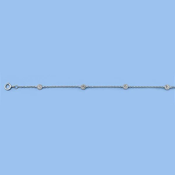 925 Round CZ Anklets