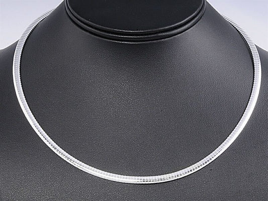 925 Omega Necklace  4 mm