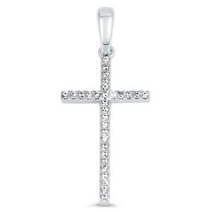 925 Silver with CZ Cross Pendant