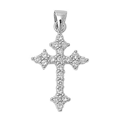925 Silver with CZ Cross Pendant