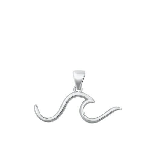 925 Silver Wave Pendant