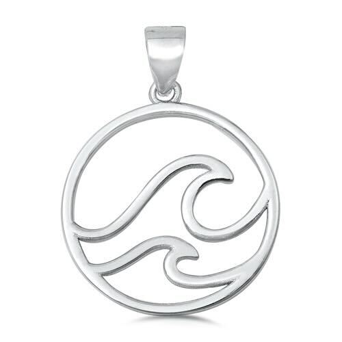 925 Silver Waves Pendant