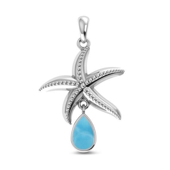 Larimar Starfish Pendant