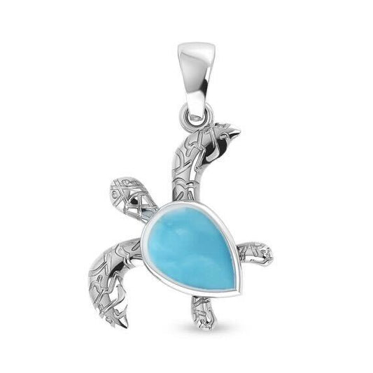 Larimar Sea Turtle Pendant
