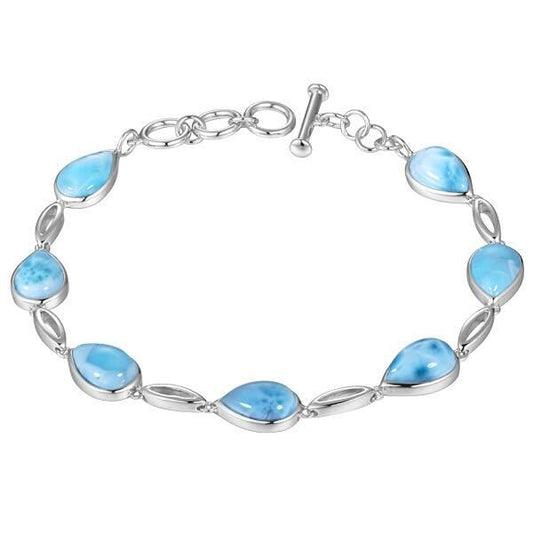 925 Larimar Tear Drop Bracelet