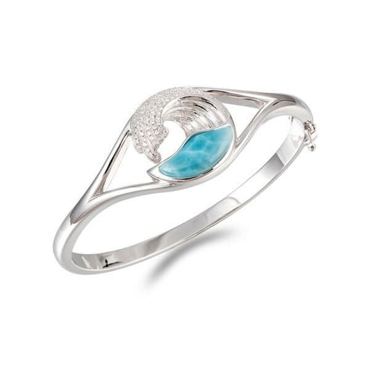 925 Larimar Wave Bangle