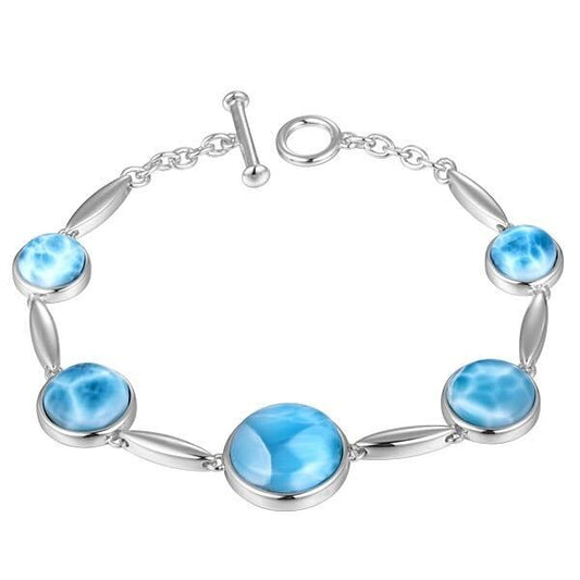 925 Silver Larimar Bracelet
