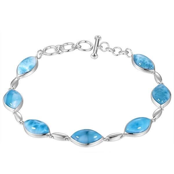 925 Larimar Marquise Bracelet