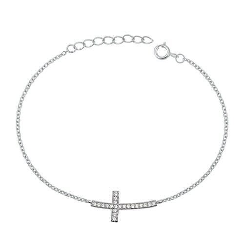 925 CZ Cross Bracelets