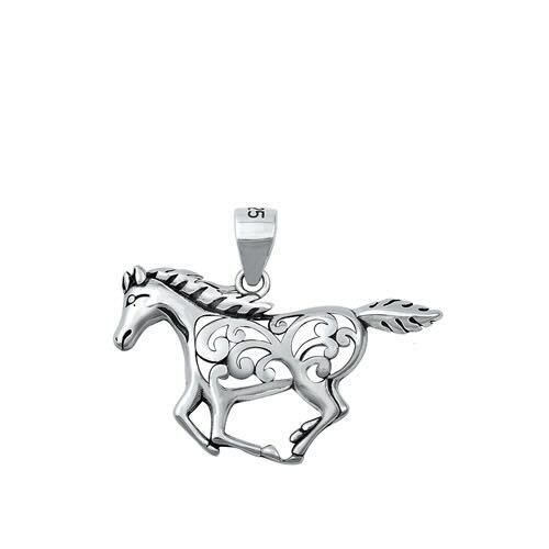 925 Silver Horse Pendant